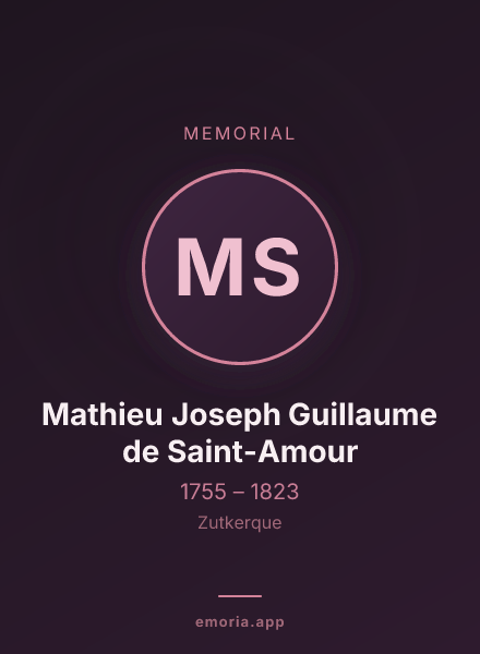 Memorial portrait of Mathieu Joseph Guillaume de Saint-Amour