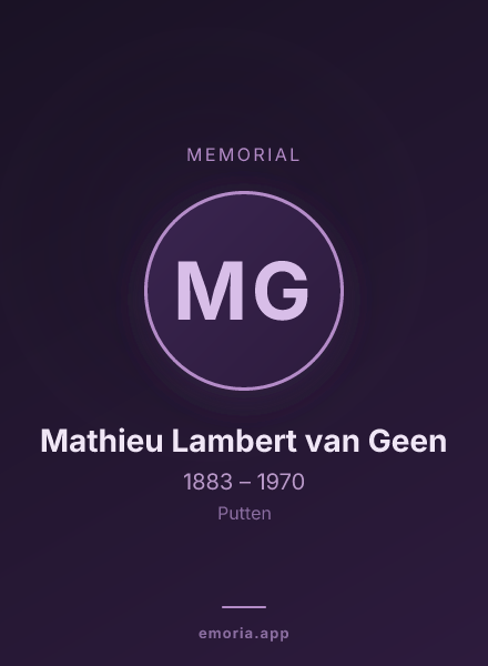 Memorial portrait of Mathieu Lambert van Geen