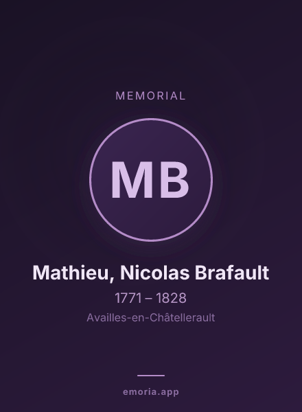 Memorial portrait of Mathieu, Nicolas Brafault
