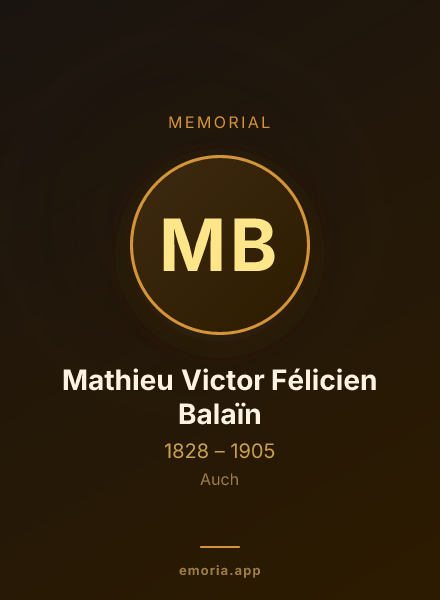Memorial portrait of Mathieu Victor Félicien Balaïn