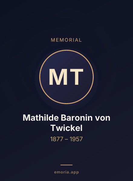 Memorial portrait of Mathilde Baronin von Twickel