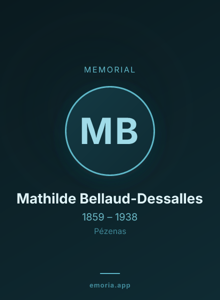 Memorial portrait of Mathilde Bellaud-Dessalles