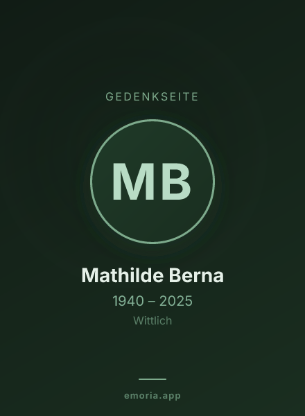 Gedenkportrait von Mathilde Berna