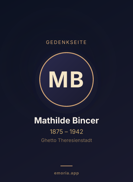 Gedenkportrait von Mathilde Bincer