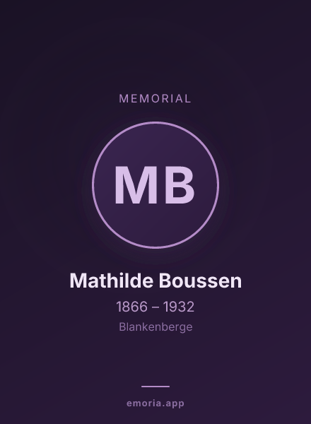 Memorial portrait of Mathilde Boussen
