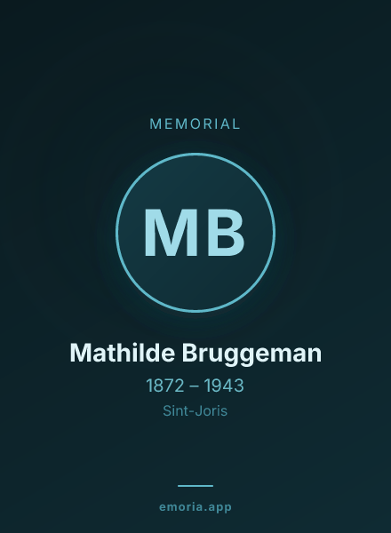 Memorial portrait of Mathilde Bruggeman