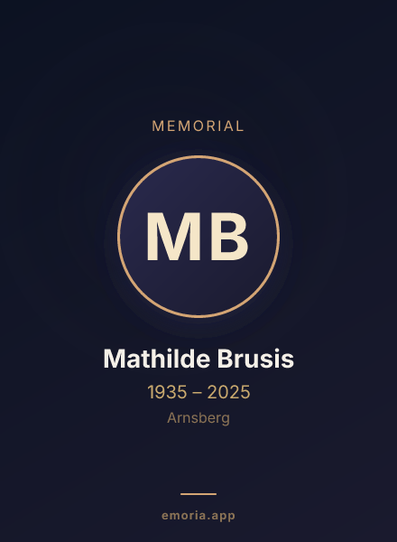 Memorial portrait of Mathilde Brusis