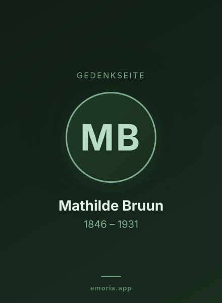 Gedenkportrait von Mathilde Bruun