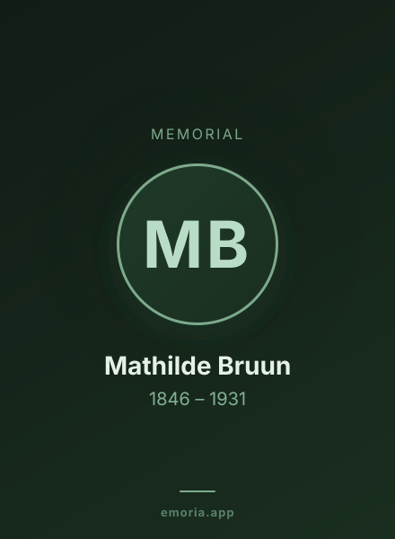 Memorial portrait of Mathilde Bruun