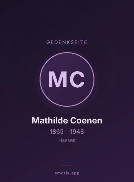 Gedenkportrait von Mathilde Coenen