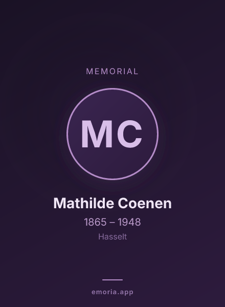 Memorial portrait of Mathilde Coenen