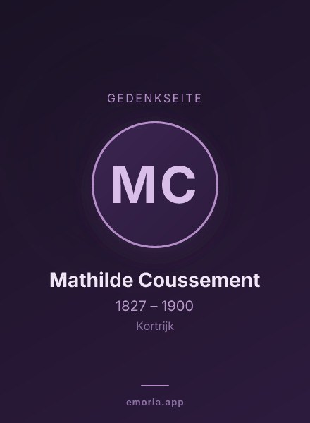 Gedenkportrait von Mathilde Coussement