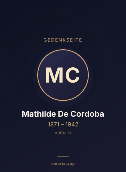 Gedenkportrait von Mathilde De Cordoba
