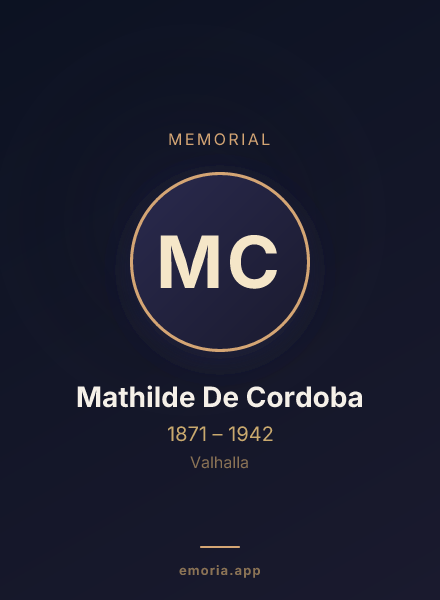 Memorial portrait of Mathilde De Cordoba