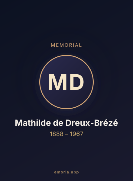 Memorial portrait of Mathilde de Dreux-Brézé