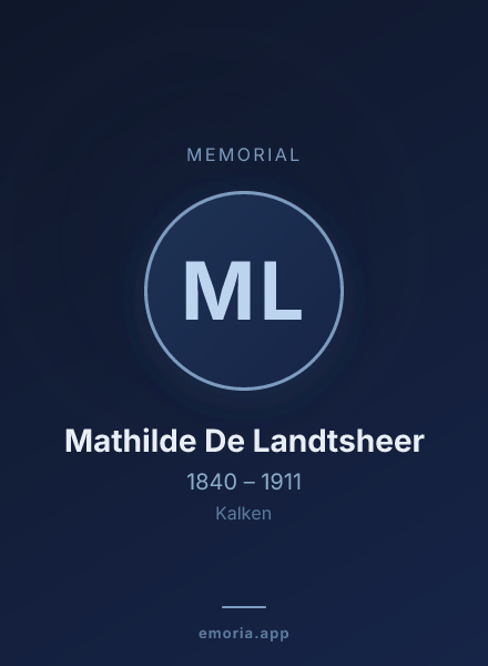 Memorial portrait of Mathilde De Landtsheer