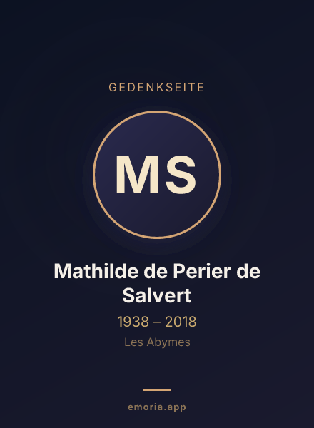 Gedenkportrait von Mathilde de Perier de Salvert