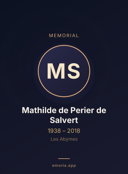 Memorial portrait of Mathilde de Perier de Salvert