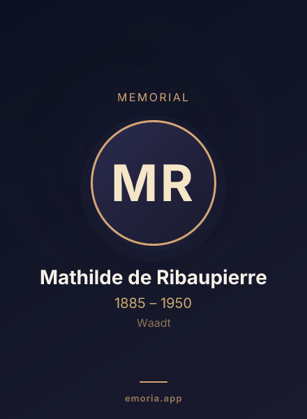 Memorial portrait of Mathilde de Ribaupierre