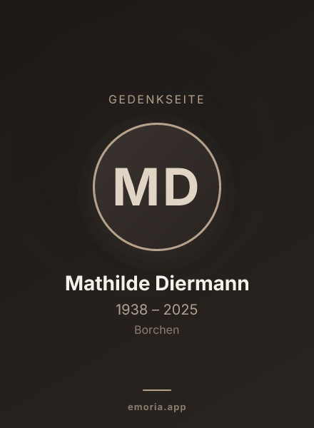 Gedenkportrait von Mathilde Diermann