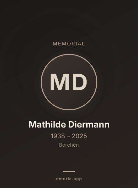 Memorial portrait of Mathilde Diermann