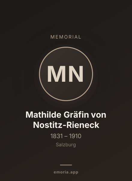 Memorial portrait of Mathilde Gräfin von Nostitz-Rieneck