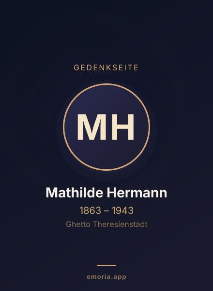 Gedenkportrait von Mathilde Hermann