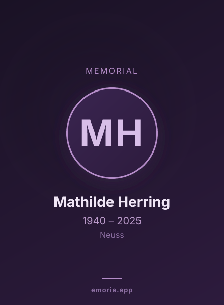 Memorial portrait of Mathilde Herring
