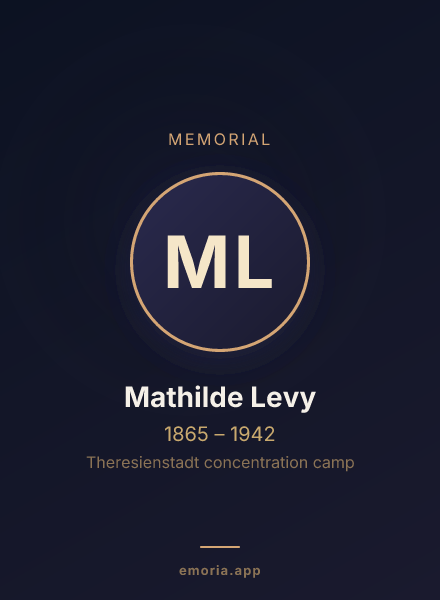 Memorial portrait of Mathilde Levy