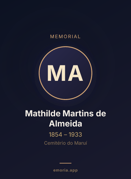 Memorial portrait of Mathilde Martins de Almeida