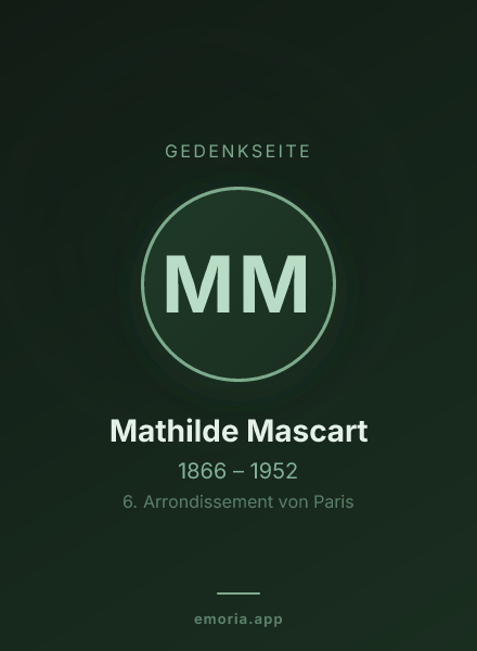 Gedenkportrait von Mathilde Mascart