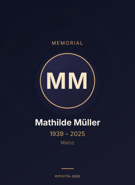 Memorial portrait of Mathilde Müller