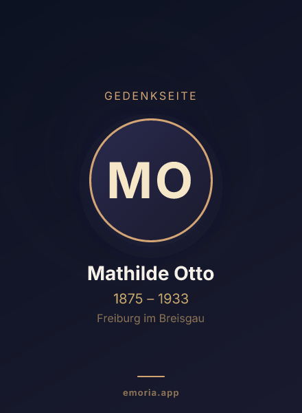 Gedenkportrait von Mathilde Otto