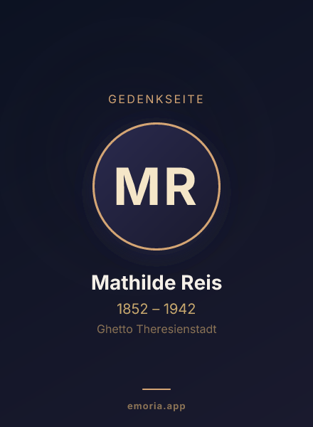 Gedenkportrait von Mathilde Reis