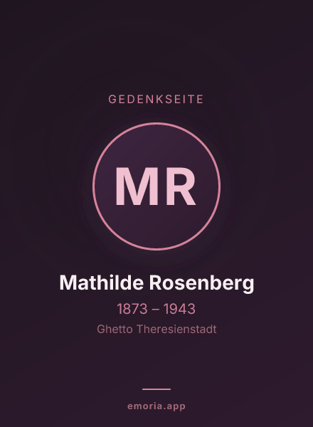 Gedenkportrait von Mathilde Rosenberg