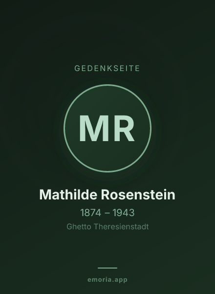 Gedenkportrait von Mathilde Rosenstein