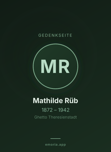 Gedenkportrait von Mathilde Rüb