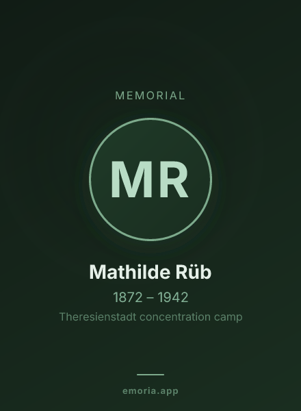Memorial portrait of Mathilde Rüb
