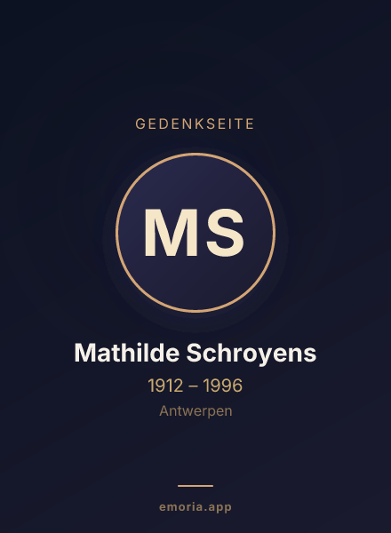 Gedenkportrait von Mathilde Schroyens