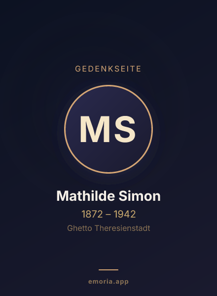 Gedenkportrait von Mathilde Simon