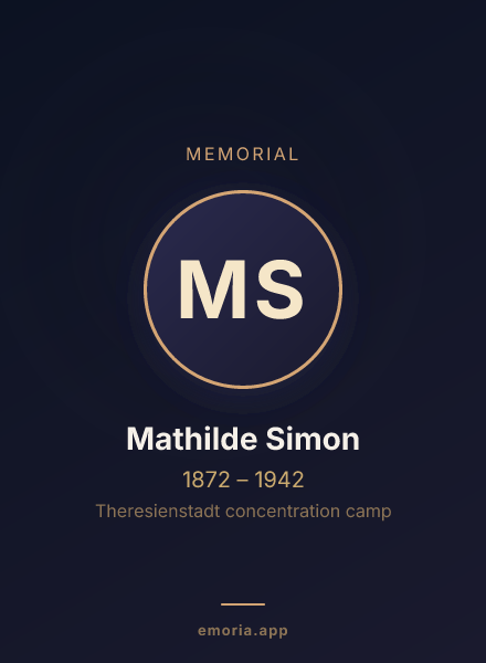 Memorial portrait of Mathilde Simon