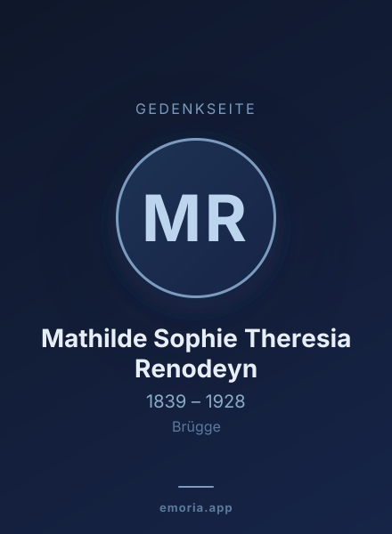 Gedenkportrait von Mathilde Sophie Theresia Renodeyn