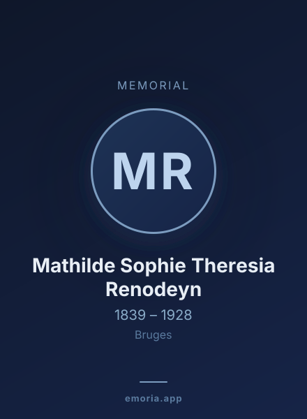 Memorial portrait of Mathilde Sophie Theresia Renodeyn