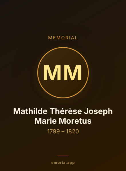 Memorial portrait of Mathilde Thérèse Joseph Marie Moretus