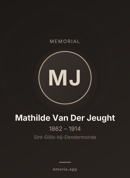 Memorial portrait of Mathilde Van Der Jeught