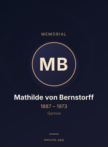 Memorial portrait of Mathilde von Bernstorff