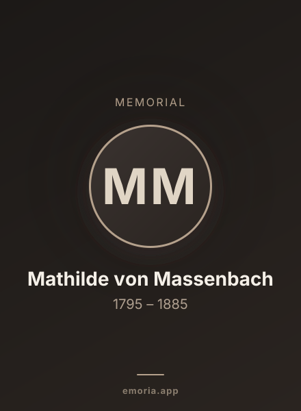 Memorial portrait of Mathilde von Massenbach