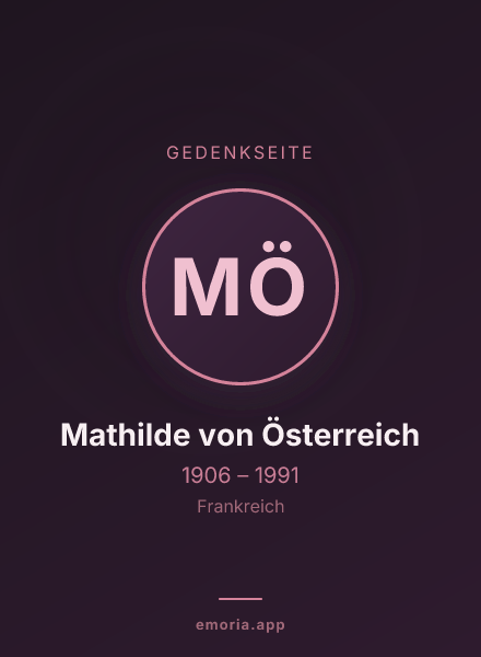 Gedenkportrait von Mathilde von Österreich