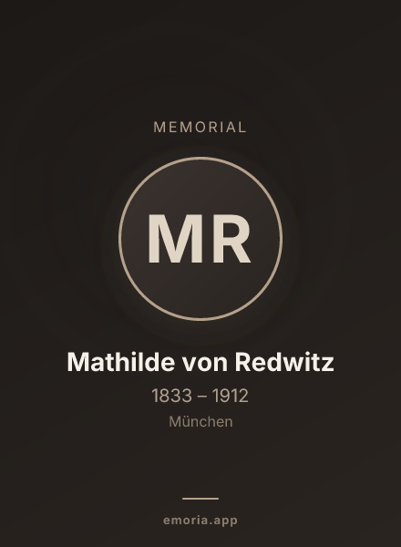 Memorial portrait of Mathilde von Redwitz