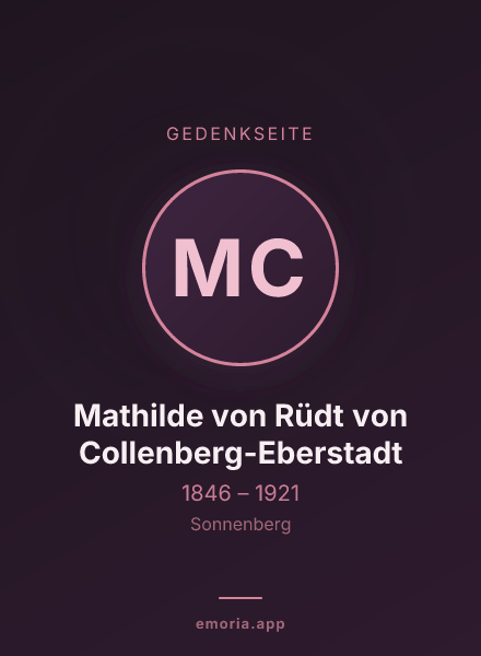 Gedenkportrait von Mathilde von Rüdt von Collenberg-Eberstadt